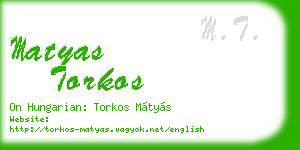 matyas torkos business card